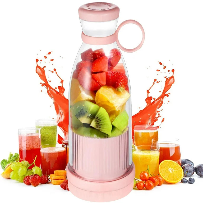 Portable Personal Smoothie Blender, USB Rechargeable Single Fruit Shake magic bullet Mixer Maker, Juice Blenders for Travel Camping, 350ML