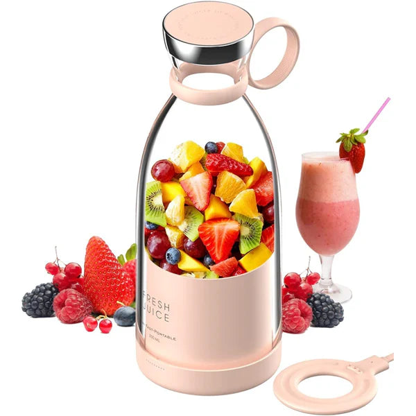 Portable Personal Smoothie Blender, USB Rechargeable Single Fruit Shake magic bullet Mixer Maker, Juice Blenders for Travel Camping, 350ML