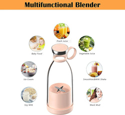 Portable Personal Smoothie Blender, USB Rechargeable Single Fruit Shake magic bullet Mixer Maker, Juice Blenders for Travel Camping, 350ML